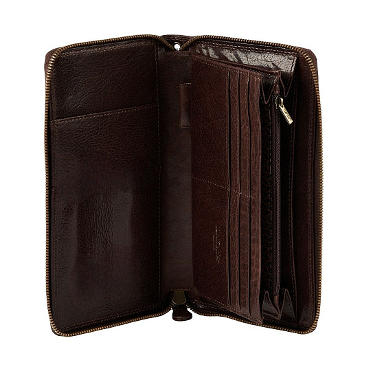 Портмоне Dr.Koffer из натуральной кожи коричневое