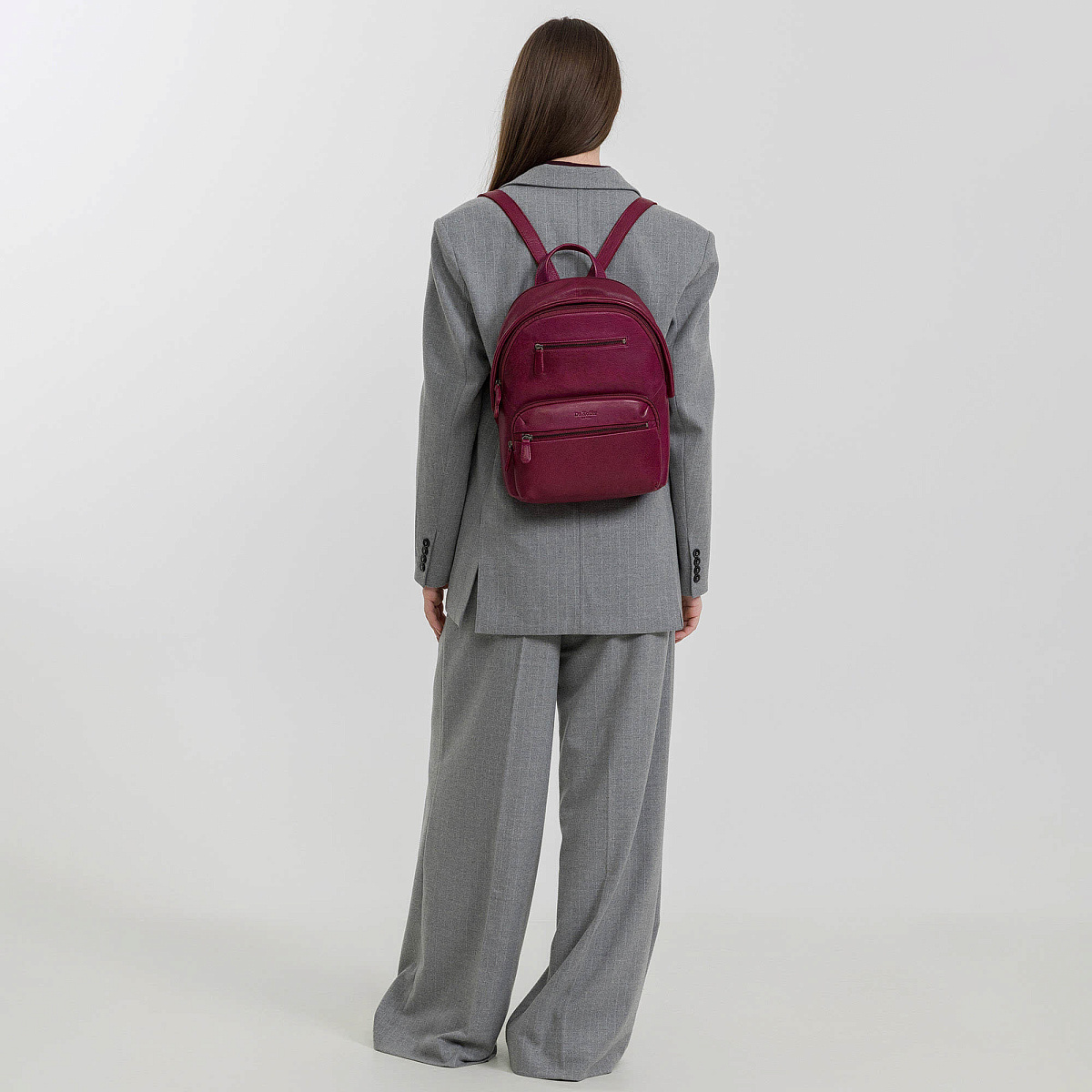 Рюкзак Dr.Koffer из натуральной кожи бордовый