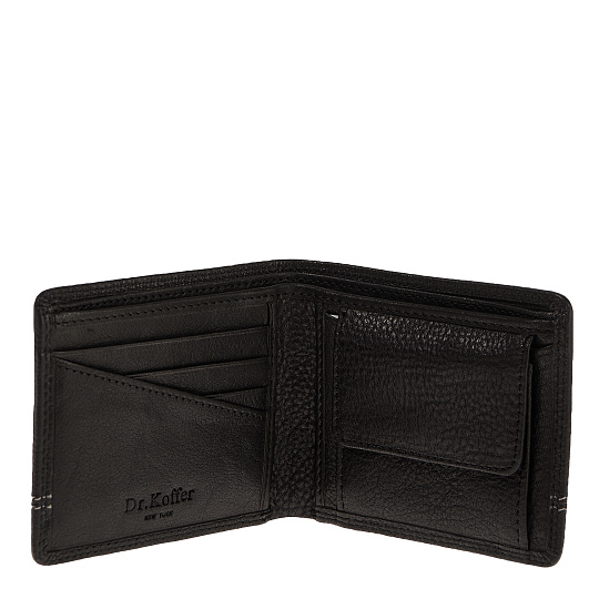 Портмоне Dr.Koffer из натуральной кожи черное