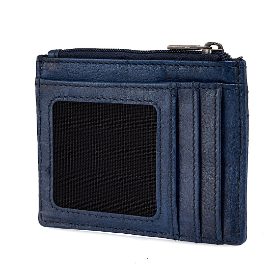 Кредитница Dr.Koffer из натуральной кожи синяя