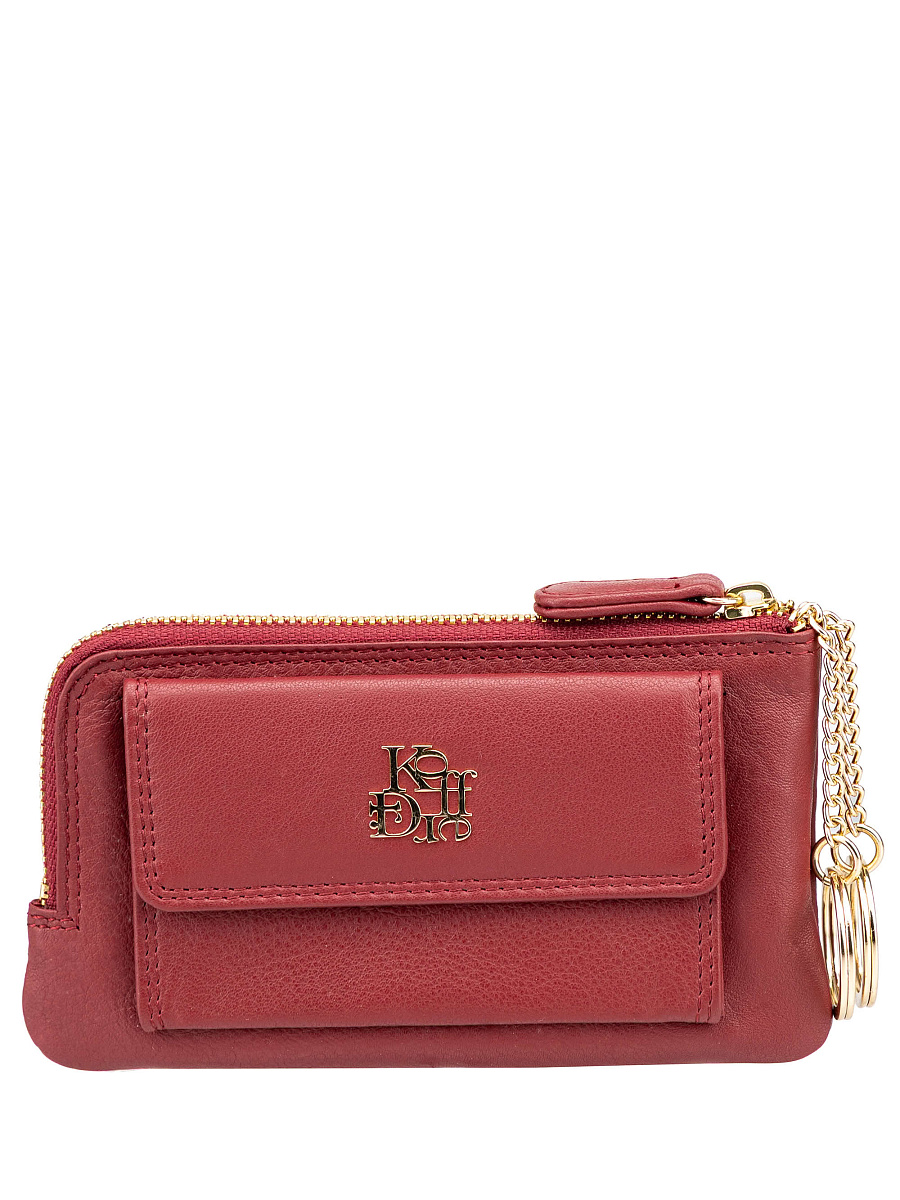 Ключница Dr.Koffer из натуральной кожи бордовая