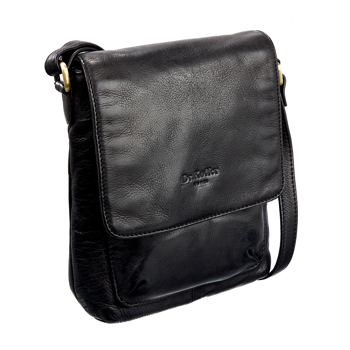 Сумка через плечо Dr.Koffer из натуральной кожи черная