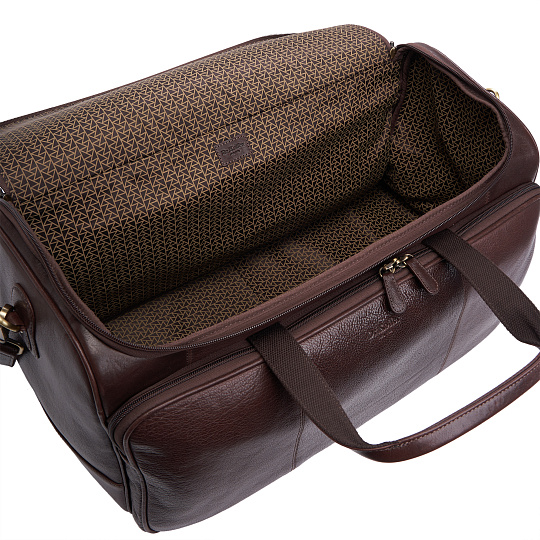 Сумка дорожная Dr.Koffer из натуральной кожи коричневая