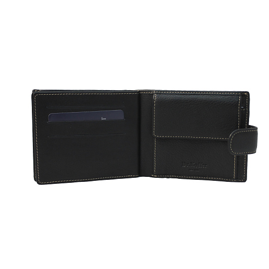 Портмоне Dr.Koffer из натуральной кожи черное