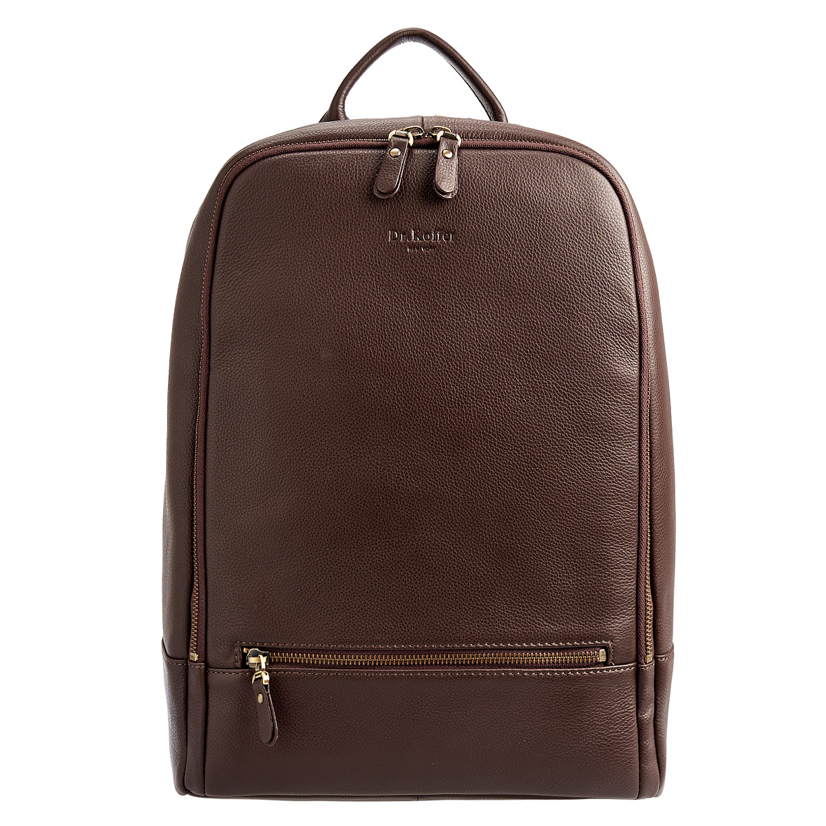 Рюкзак Dr.Koffer из натуральной кожи темно-коричневый
