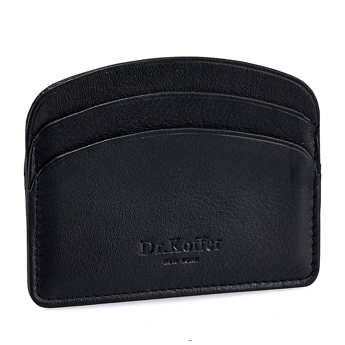 Кредитница Dr.Koffer из натуральной кожи черная