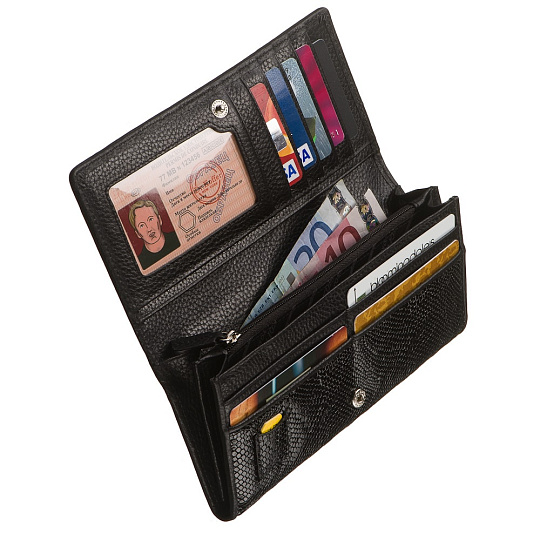 Портмоне Dr.Koffer из натуральной кожи черное