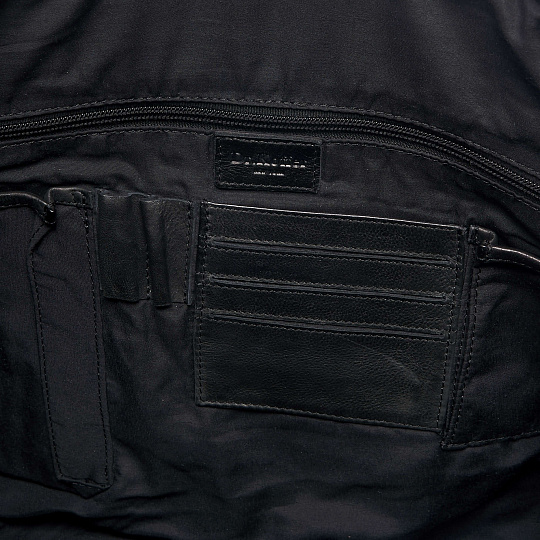 Деловая сумка Dr.Koffer из натуральной кожи черная