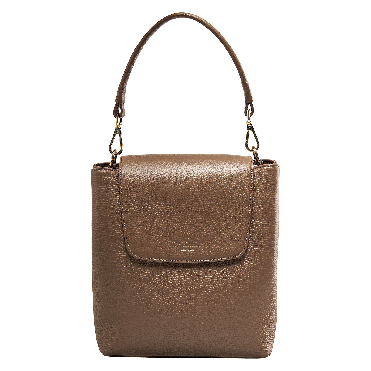 Женская сумка  Dr. Koffer из натуральной кожи бежевая