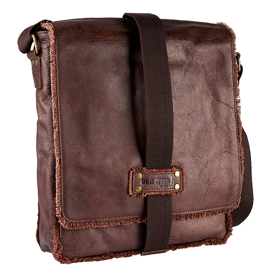 Сумка через плечо Dr.Koffer из натуральной кожи коричневая