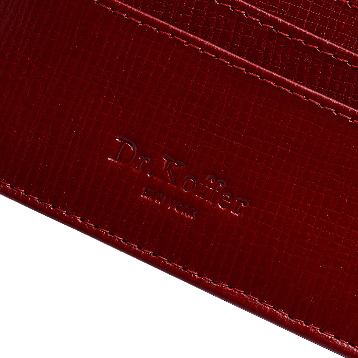 Кредитница Dr.Koffer из натуральной кожи красная