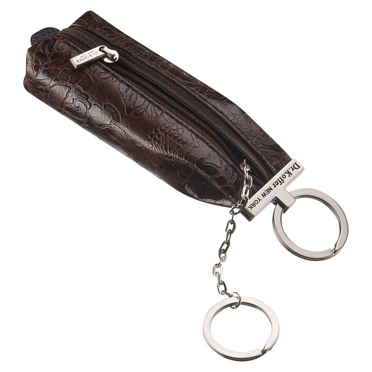 Ключница Dr.Koffer из натуральной кожи темно-коричневая