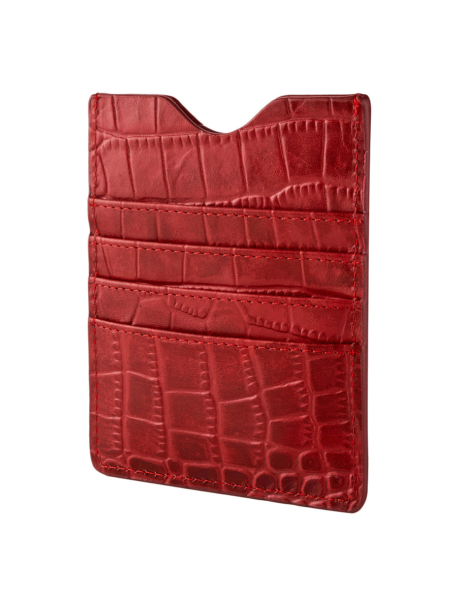 Кредитница Dr.Koffer из натуральной кожи красная