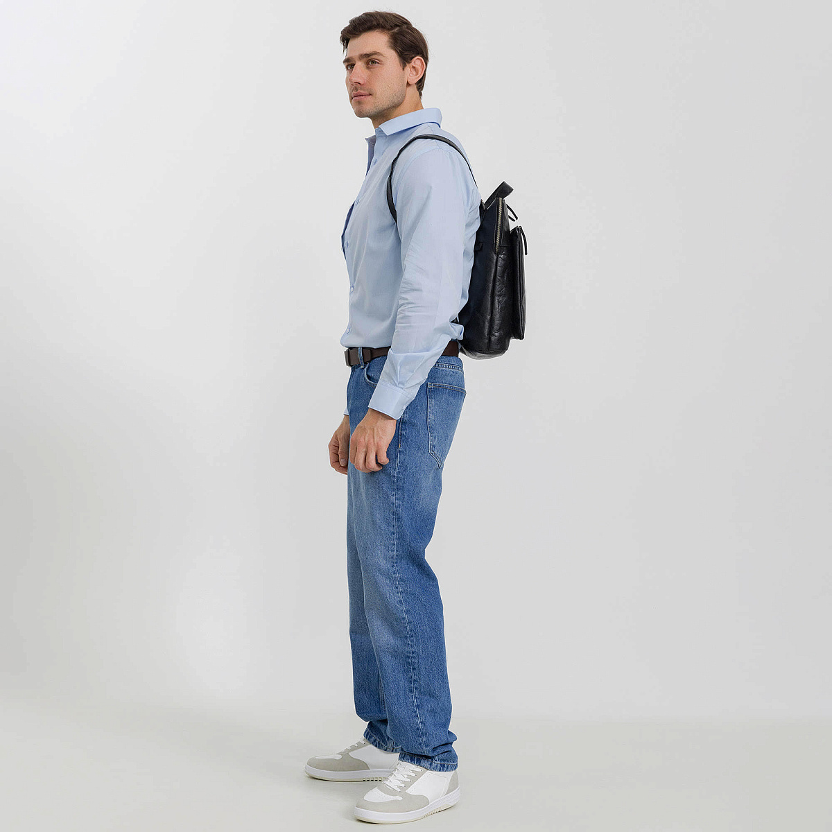 Рюкзак Dr.Koffer из натуральной кожи черный