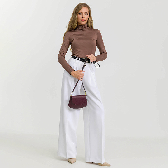 Женская сумка Dr. Koffer из натуральной кожи бордовая