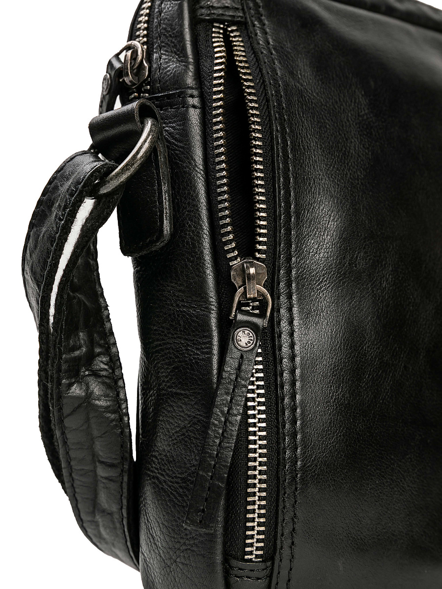 Сумка через плечо Dr.Koffer из натуральной кожи черная