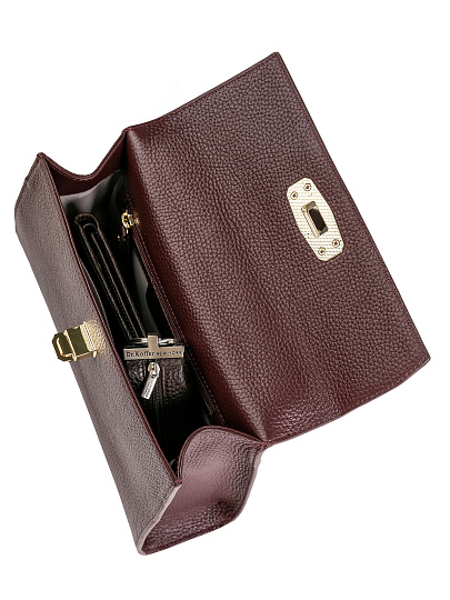 Женская сумка Dr.Koffer из натуральной кожи бордовая