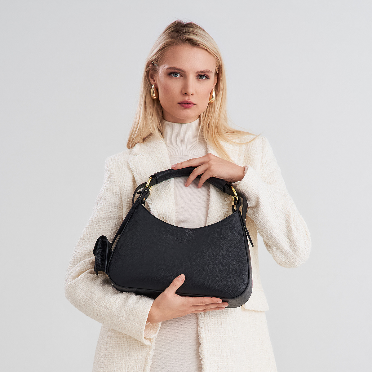 Женская сумка Dr. Koffer из натуральной кожи черная