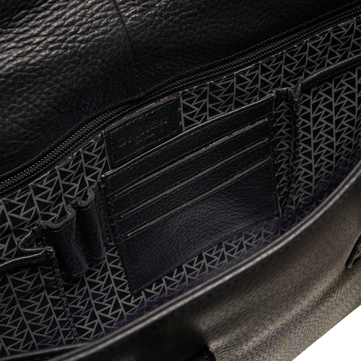 Деловая сумка Dr.Koffer из натуральной кожи черная