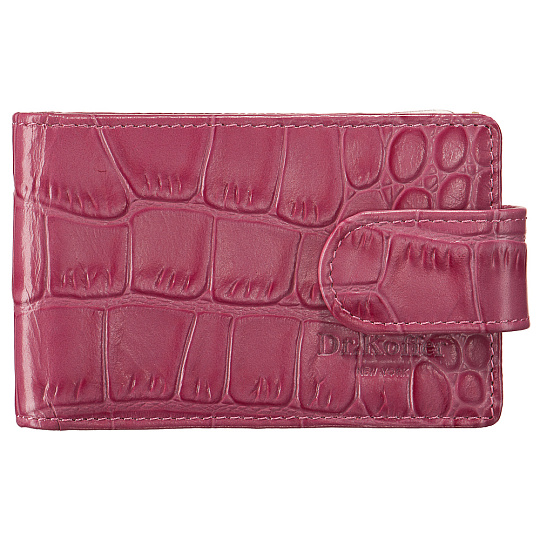 Визитница Dr.Koffer из натуральной кожи розовая