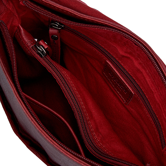 Женская сумка Dr. Koffer из натуральной кожи бордовая