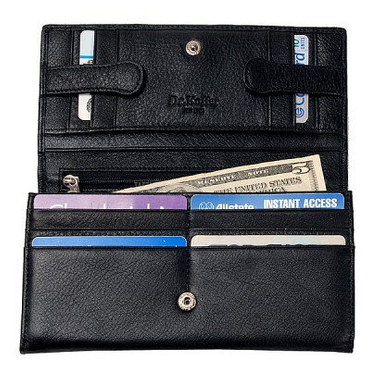 Портмоне Dr.Koffer из натуральной кожи черное