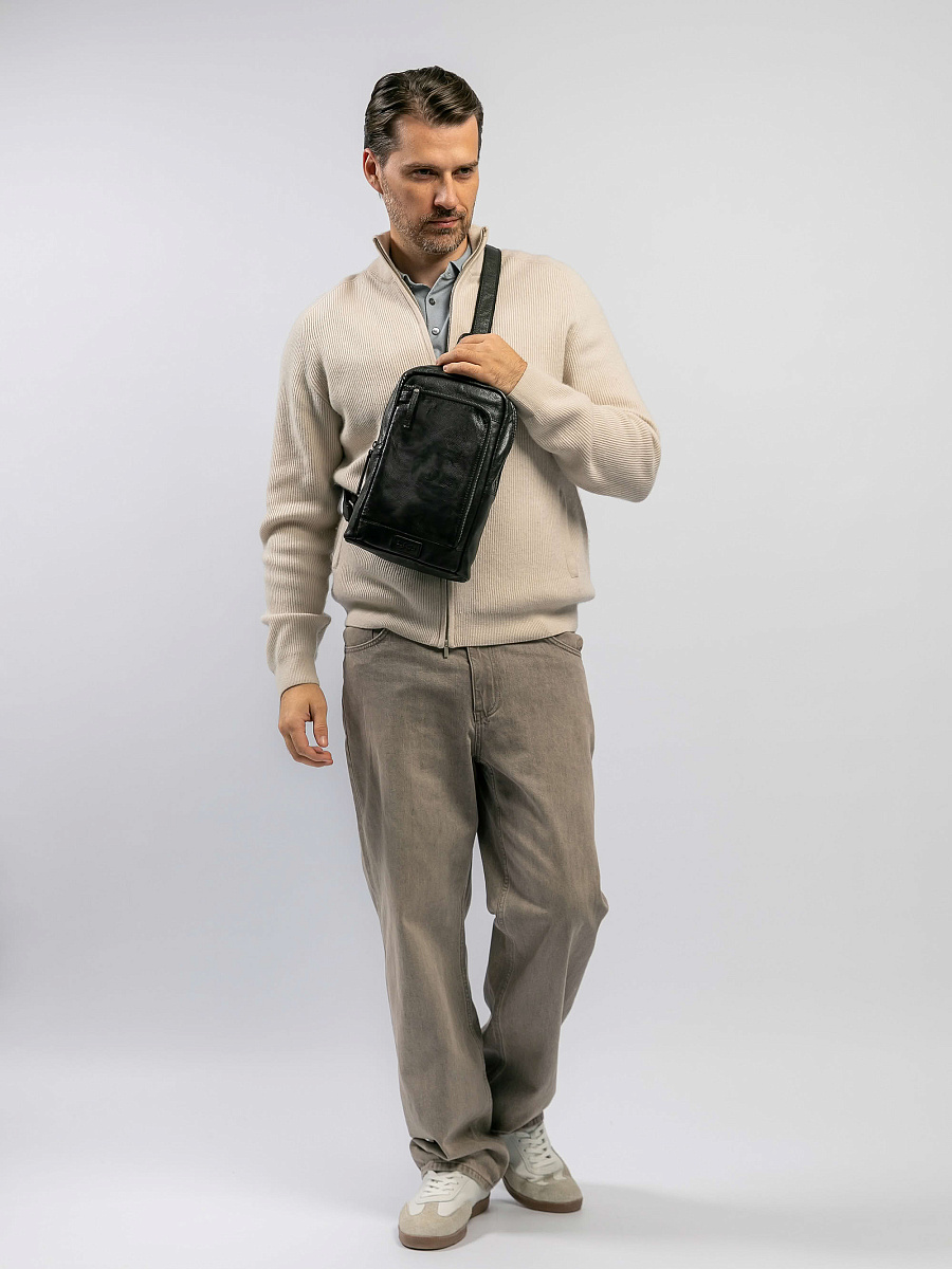 Рюкзак Dr.Koffer из натуральной кожи черный