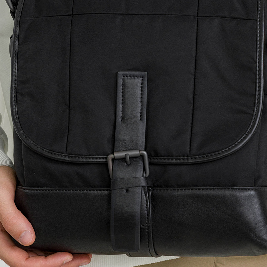 Сумка через плечо Dr.Koffer из нейлона и натуральной кожи