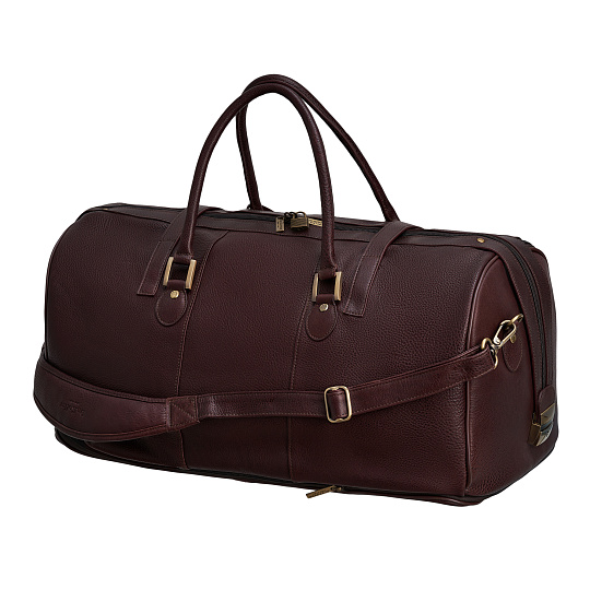 Сумка дорожная Dr.Koffer из натуральной кожи коричневая