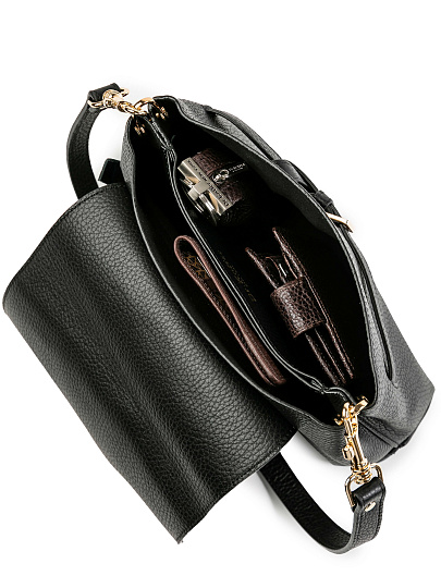 Женская сумка Dr.Koffer из натуральной кожи черная