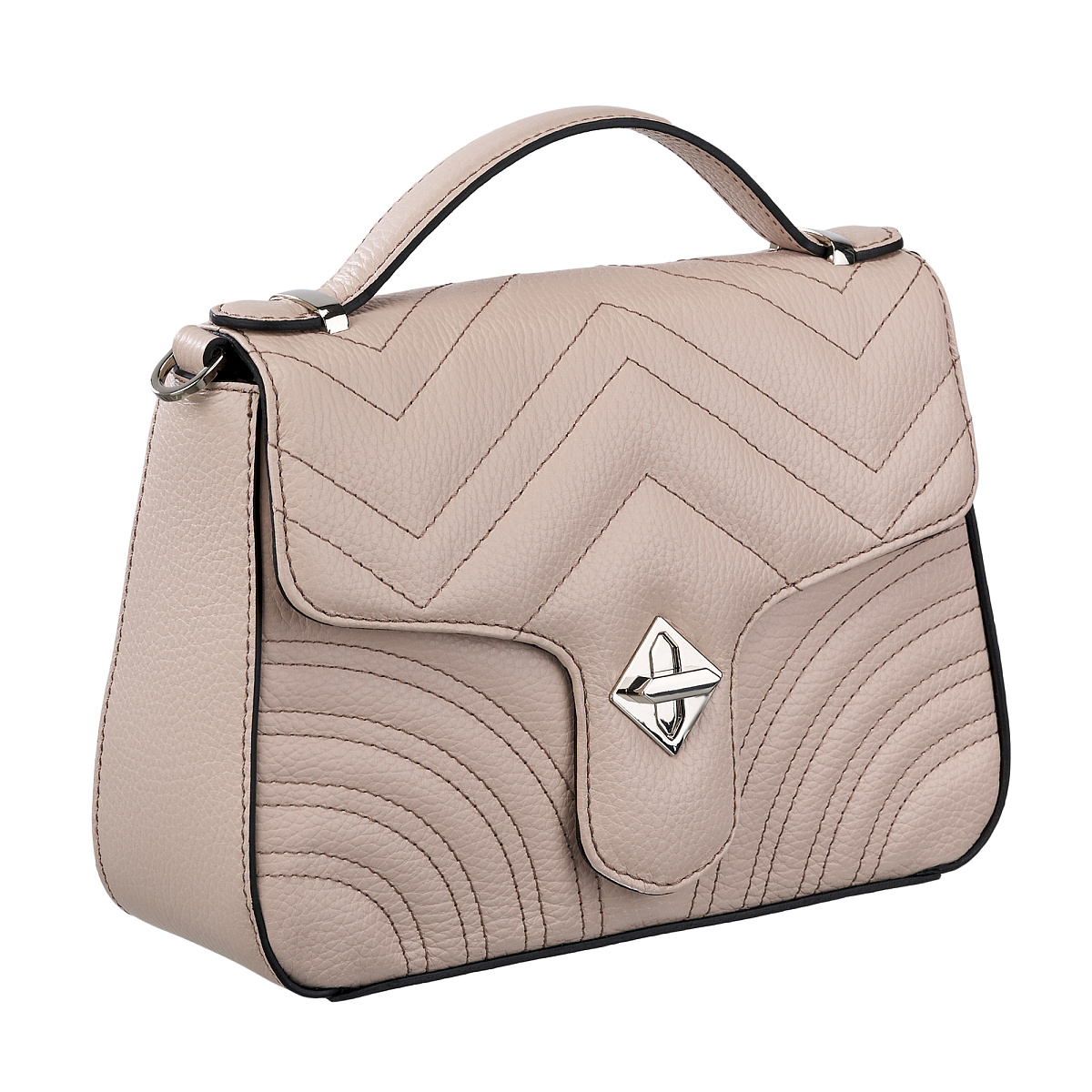 Женская сумка Dr. Koffer из натуральной кожи бежевая