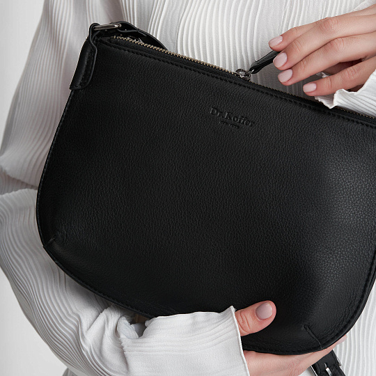 Женская сумка Dr.Koffer из натуральной кожи чёрная