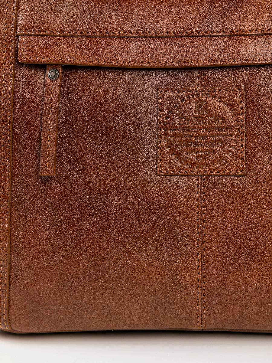 Сумка через плечо Dr.Koffer из натуральной кожи коричневая