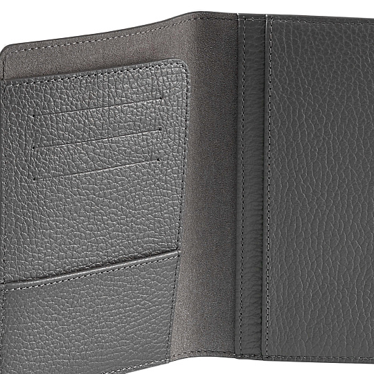 Обложка для паспорта Dr.Koffer из натуральной кожи серая