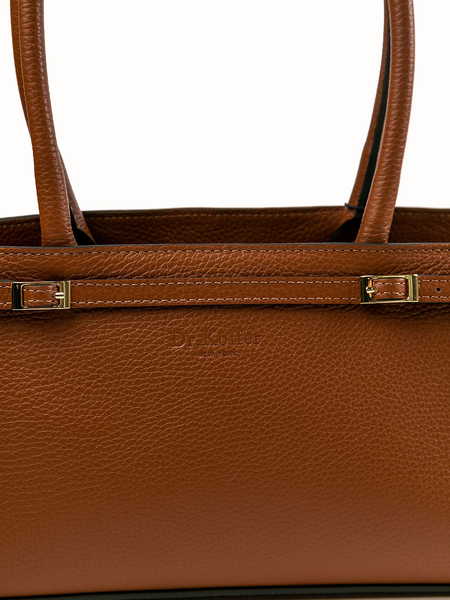 Женская сумка Dr.Koffer из натуральной кожи коричневая