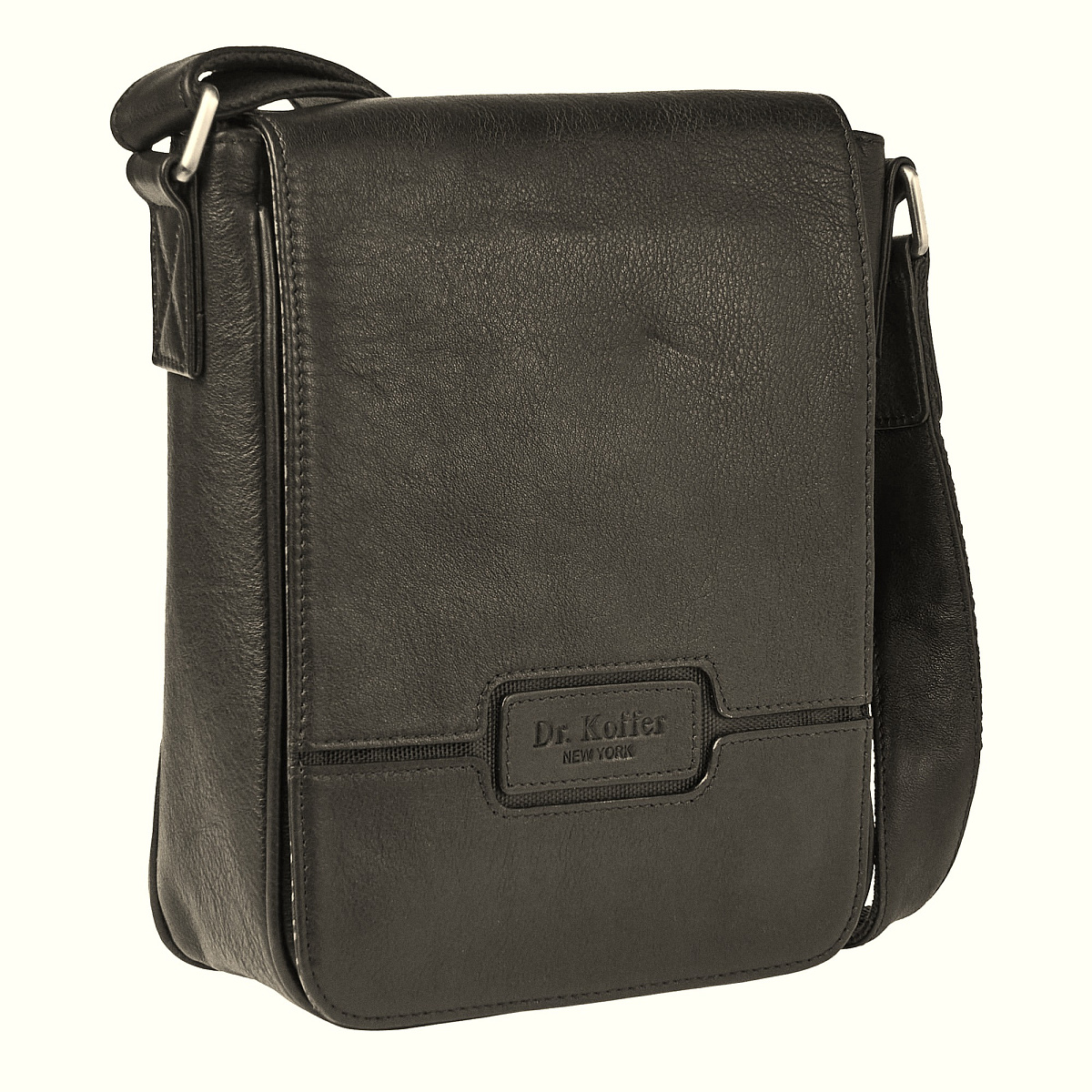 Сумка через плечо Dr.Koffer из натуральной кожи черная