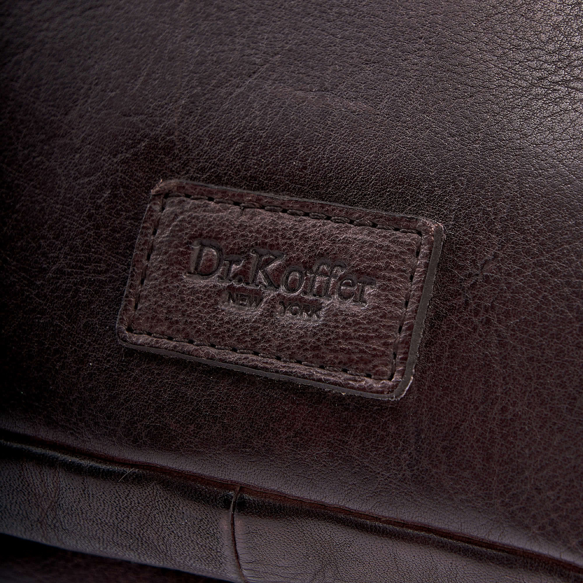 Рюкзак Dr.Koffer из натуральной кожи темно-коричневый