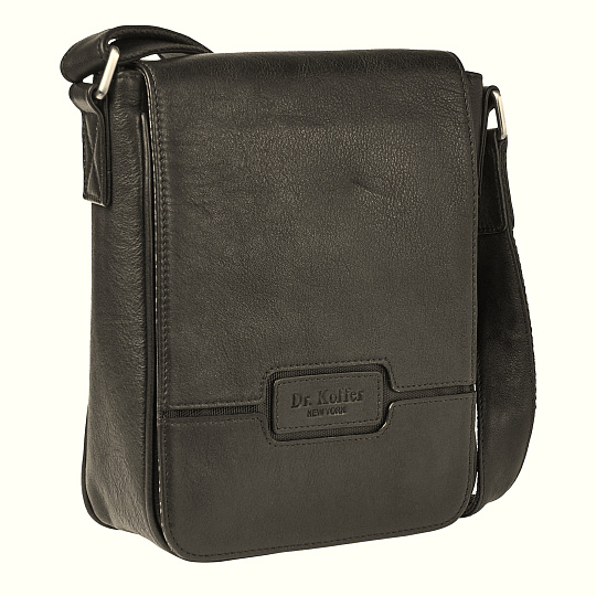 Сумка через плечо Dr.Koffer из натуральной кожи черная