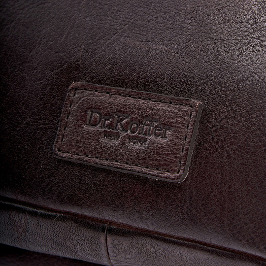 Рюкзак Dr.Koffer из натуральной кожи темно-коричневый
