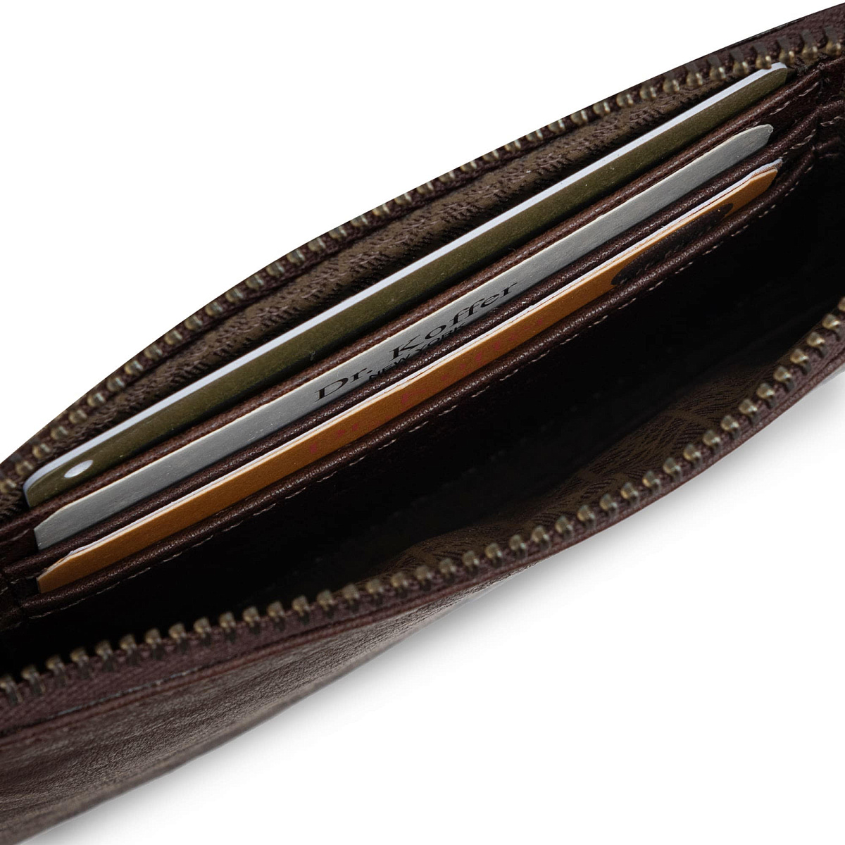 Ключница Dr.Koffer из натуральной кожи темно-коричневая