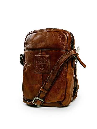 Сумка через плечо Dr.Koffer из натуральной кожи коричневая