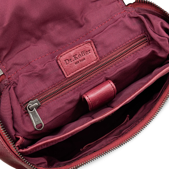 Рюкзак Dr.Koffer из натуральной кожи бордовый
