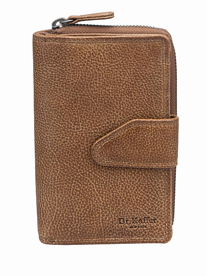 Портмоне Dr.Koffer из натуральной кожи коричневое