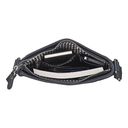 Сумка через плечо Dr.Koffer из натуральной кожи серая