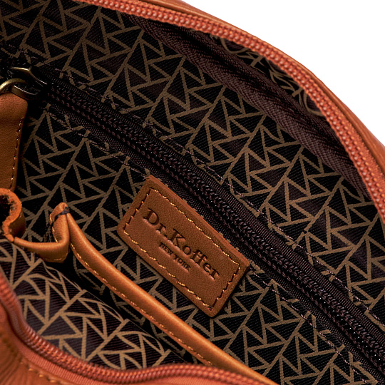 Сумка через плечо Dr.Koffer из натуральной кожи коричневая