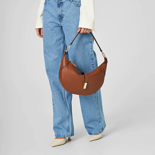 Женская сумка Dr. Koffer из натуральной кожи коричневая