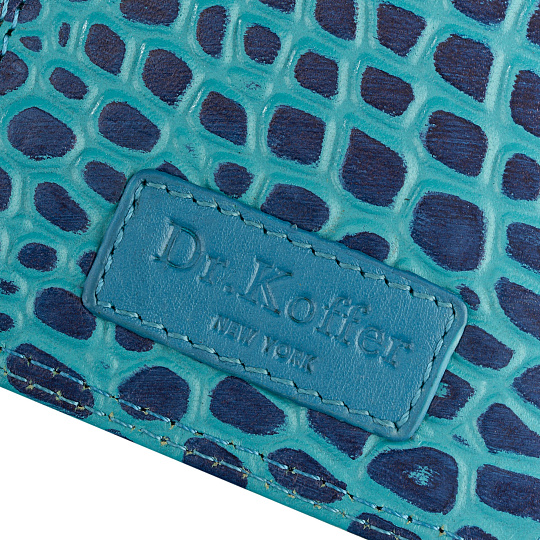 Кредитница Dr.Koffer из натуральной кожи синяя