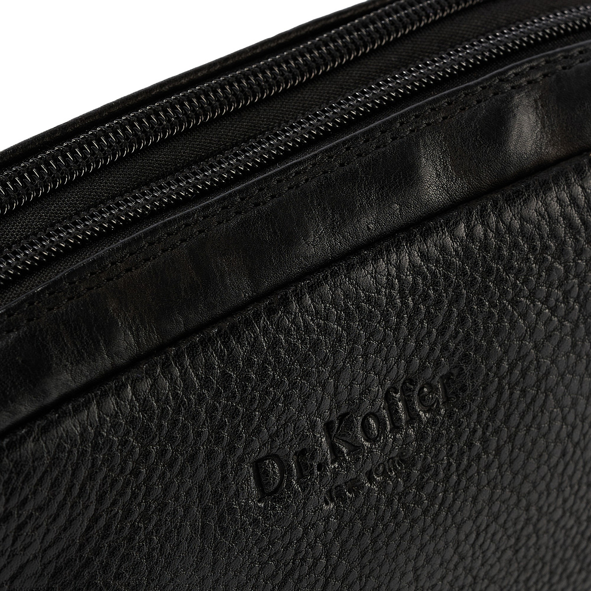 Несессер Dr. Koffer из натуральной кожи черный