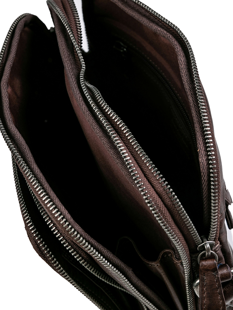 Сумка через плечо Dr.Koffer из натуральной кожи коричневая