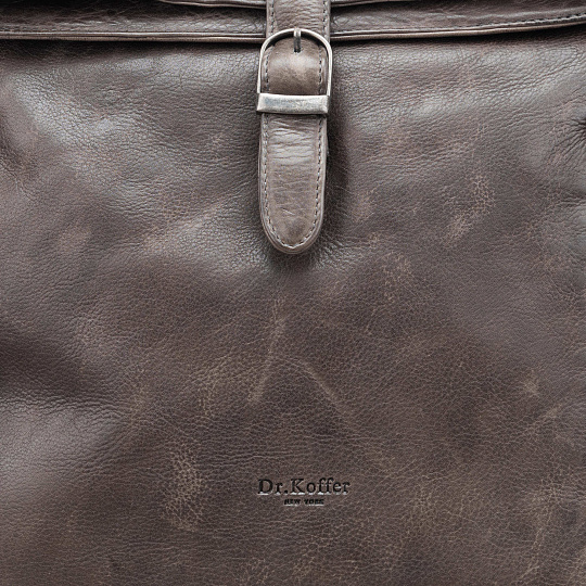 Рюкзак Dr.Koffer из натуральной кожи серый